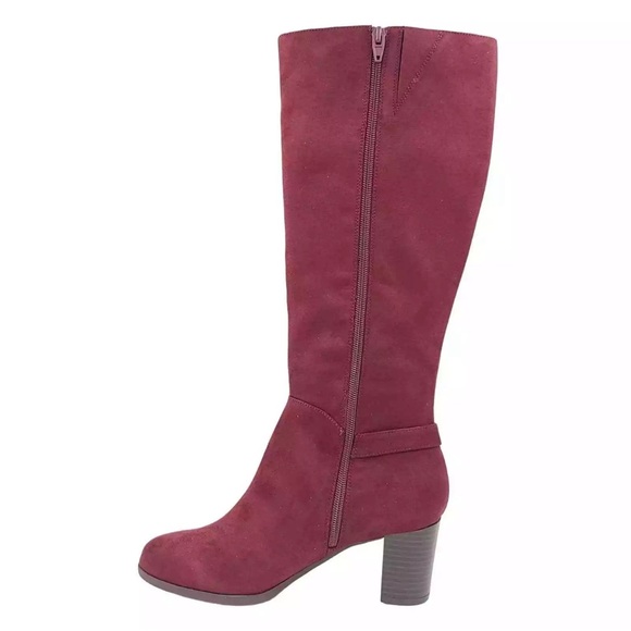 New Giani Bernini Adonnys Microsuede Knee High Boots Wine Size 6.5 $180 - Picture 2 of 7